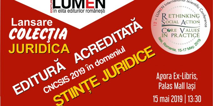 Publica cartea ta la Editura Stiintifica Lumen Lansare juridica FB event